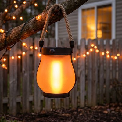 Lanterne exterieur solaire lumière chaude