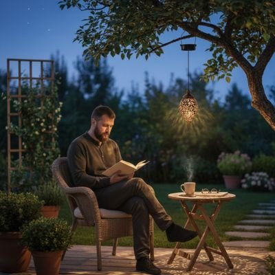 Lanterne solaire avec magnifique motif décoratif