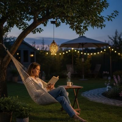 Lanterne solaire décorative suspendue