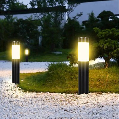 Luminaire exterieur noirblanc chaud