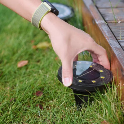 pose d un led solaire exterieur