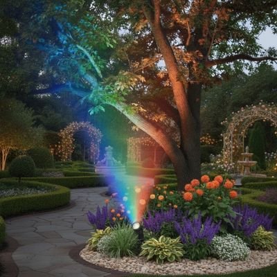 Projecteur led exterieur au pied de l'arbe