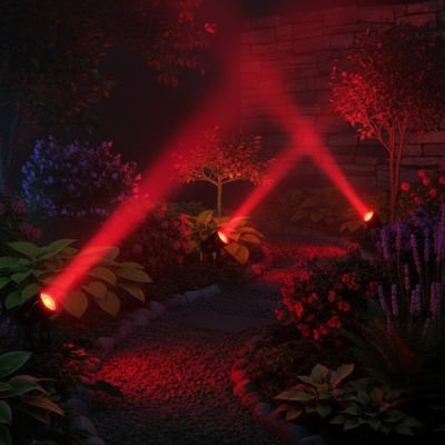 Spot led exterieur ip66 couleur rouge 