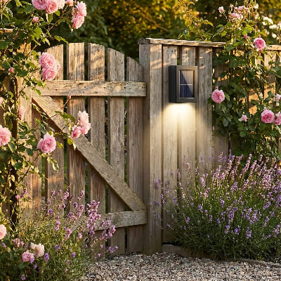 spot solaire extérieur illumine au jardin