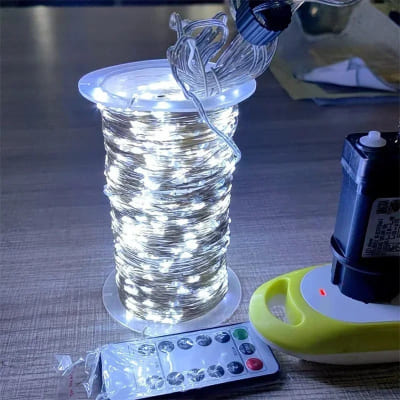 variant blanc froid d'une guirlande lumineuse 100m